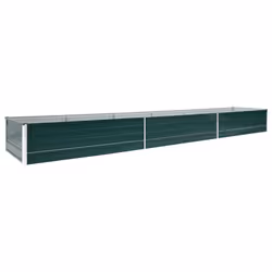 vidaXL Letto Rialzato da Giardino in Acciaio Zincato 480x80x45cm Verde - Vista aggiuntiva 2