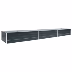 vidaXL Letto Rialzato in Acciaio Zincato 480x80x45 cm Antracite - Vista aggiuntiva 2