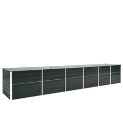 Vidaxl - Letto Rialzato in Acciaio Zincato 480x80x77 cm Antracite