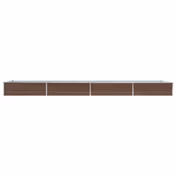Letto Rialzato Giardino in Acciaio Zincato 600x80x45 cm Marronecod mxl 105286 - Vista aggiuntiva 3