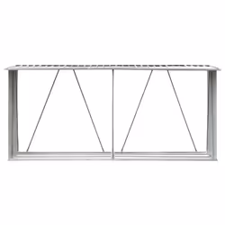 Capannone da Giardino in Acciaio Zincato 330x84x152cm Verdecod mxl 97221