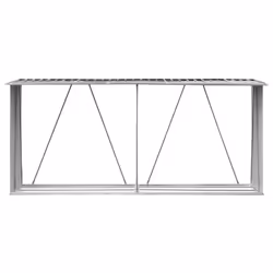 vidaXL Capannone da Giardino in Acciaio Zincato 330x84x152cm Antracite - Vista aggiuntiva 3