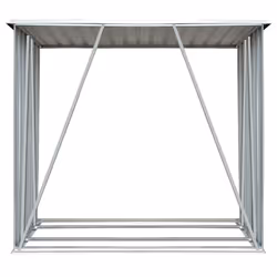 vidaXL Capannone da Giardino in Acciaio Zincato 163x83x154 cm Marrone - Vista aggiuntiva 3