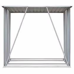 vidaXL Capannone da Giardino in Acciaio Zincato 163x83x154cm Antracite - Vista aggiuntiva 3