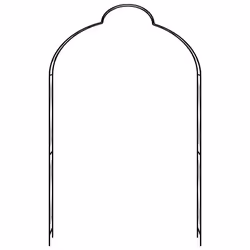 Arco da Giardino Nero 150x34x240 cm in Ferro cod mxl 97038 - Vista aggiuntiva 2