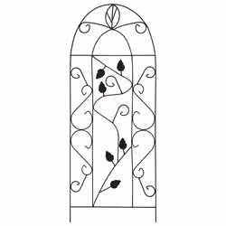 Supporti da Giardino per Piante 3 pz Neri 40x100 cm in Ferro cod mxl 130944 - Vista aggiuntiva 3