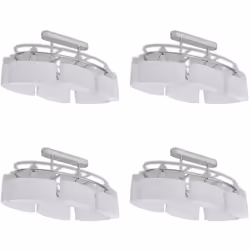 Questa lampada da soffitto unica, con sei paralumi di vetro, ha un design moderno. La finitura cromata conferisce a questa la ...