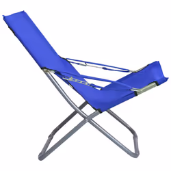 VidaXL 47902 sedia da esterno Terrazzo Tessuto, Oxford, Acciaio Blu - Vista aggiuntiva 4