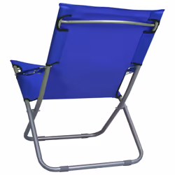 VidaXL 47902 sedia da esterno Terrazzo Tessuto, Oxford, Acciaio Blu - Vista aggiuntiva 5