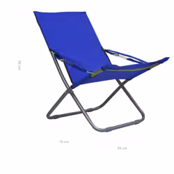 VidaXL 47902 sedia da esterno Terrazzo Tessuto, Oxford, Acciaio Blu - Vista aggiuntiva 8