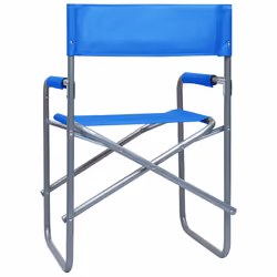 VidaXL 47917 sedia da esterno Terrazzo Poliestere, Acciaio Blu - Vista aggiuntiva 5