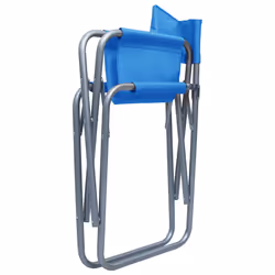 VidaXL 47917 sedia da esterno Terrazzo Poliestere, Acciaio Blu - Vista aggiuntiva 6