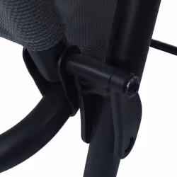 VidaXL 47922 sedia da esterno Terrazzo Acciaio, Tessile Grigio - Vista aggiuntiva 7