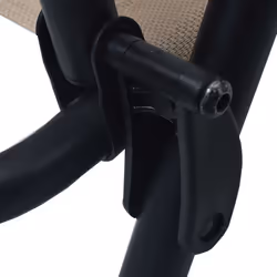 VidaXL 47924 sedia da esterno Terrazzo Acciaio, Tessile Crema - Vista aggiuntiva 7