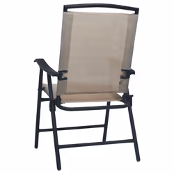 VidaXL 47925 sedia da esterno Terrazzo Acciaio, Tessile Grigio talpa - Vista aggiuntiva 5