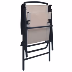 VidaXL 47925 sedia da esterno Terrazzo Acciaio, Tessile Grigio talpa - Vista aggiuntiva 6