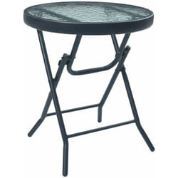 Tavolino da Bistrot, Tavolino da Bar, Tavoli alti Nero 40x46 cm in Acciaio e Vetro vidaXL