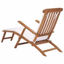 VidaXL 47408 sedia da esterno Terrazzo Seduta imbottita Teak - Vista aggiuntiva 5