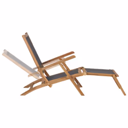 VidaXL 47410 sedia da esterno Terrazzo Seduta imbottita Teak Nero - Vista aggiuntiva 3
