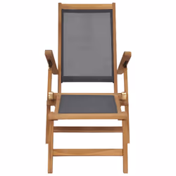 VidaXL 47410 sedia da esterno Terrazzo Seduta imbottita Teak Nero - Vista aggiuntiva 4