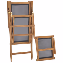 VidaXL 47410 sedia da esterno Terrazzo Seduta imbottita Teak Nero - Vista aggiuntiva 7