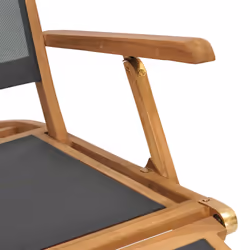 VidaXL 47410 sedia da esterno Terrazzo Seduta imbottita Teak Nero - Vista aggiuntiva 8