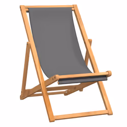 VidaXL 47415 sedia da esterno Terrazzo Seduta imbottita Tessuto, Teak Grigio - Vista aggiuntiva 2