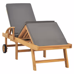 VidaXL 48023 sedia da esterno Salone Seduta imbottita Teak Grigio - Vista aggiuntiva 2
