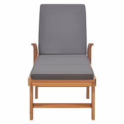 VidaXL 48023 sedia da esterno Salone Seduta imbottita Teak Grigio - Vista aggiuntiva 4