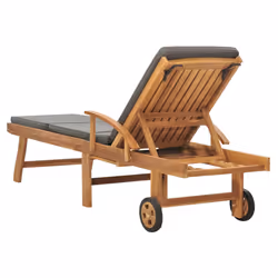 VidaXL 48023 sedia da esterno Salone Seduta imbottita Teak Grigio - Vista aggiuntiva 5