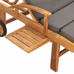 VidaXL 48023 sedia da esterno Salone Seduta imbottita Teak Grigio - Vista aggiuntiva 7