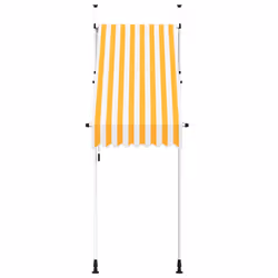 vidaXL Tenda da Sole Retrattile Manuale 100 cm Strisce Arancio Bianche - Vista aggiuntiva 3