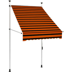 Tenda da Sole Retrattile Manuale 100 cm Arancione e Marrone vidaXL21949
