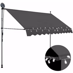 Colore: Antracite Materiale: Tessuto (100% poliestere) con rivestimento in PU, acciaio Larghezza: 300 cm Proiezione massima:  ...
