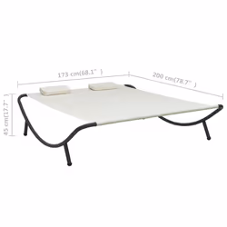 VidaXL 48074 letto per esterni Crema - Vista aggiuntiva 7