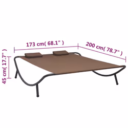 VidaXL 48075 letto per esterni Marrone - Vista aggiuntiva 7