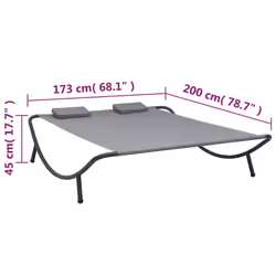 VidaXL 48076 letto per esterni Antracite - Vista aggiuntiva 7