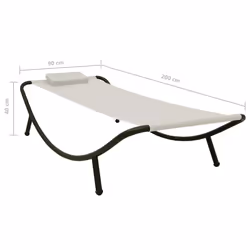VidaXL 48080 letto per esterni Crema, Bianco - Vista aggiuntiva 7