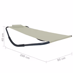 VidaXL 48083 letto per esterni Crema - Vista aggiuntiva 6