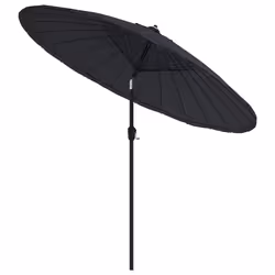vidaXL Ombrellone da Giardino con Palo in Alluminio 270 cm Nero - Vista aggiuntiva 3