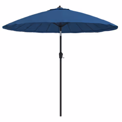 vidaXL Ombrellone da Giardino con Palo in Alluminio 270 cm Azzurro - Vista aggiuntiva 2
