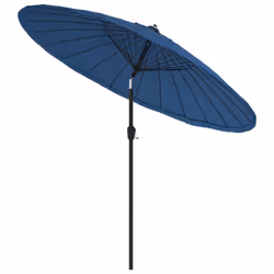 vidaXL Ombrellone da Giardino con Palo in Alluminio 270 cm Azzurro - Vista aggiuntiva 3