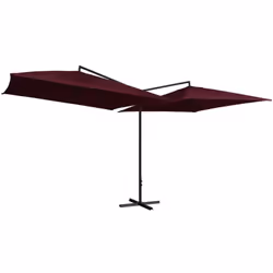 Questo elegante ombrellone doppio è perfetto per creare un po' d'ombra e proteggervi dai dannosi raggi UV del sole. Il caratt ...