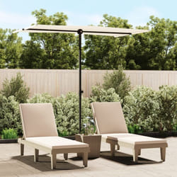 Ombrellone da Esterni Palo in Alluminio 180x110cm Bianco Sabbia Vidaxl 4881