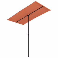 vidaXL Ombrellone da Giardino Palo in Alluminio 180x110cm Terracotta - Vista aggiuntiva 2