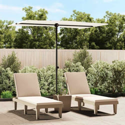 vidaXL Ombrellone da Giardino Palo in Alluminio 2x1,5 m Bianco Sabbia