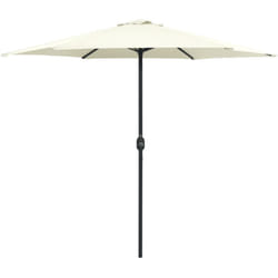 Ombrellone da Esterni Palo in Alluminio 270x246cm Bianco Sabbia