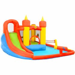 Fate divertire i vostri bambini con il nostro adorabile gonfiabile per bambini della Happy Hop! Lo scivolo gonfiabile compren ...