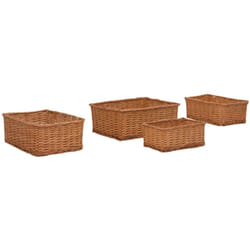 Vidaxl - Set Cestini Impilabili 4 pz Marroni in Salice 15901