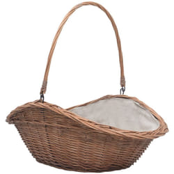 Cesta Legna da Ardere con Manico 60x44x55 cm Naturale in Salice Vidaxl 8231